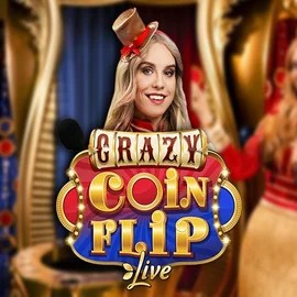 Crazy Coin Flip logo by Evolution at Great Slots Casino