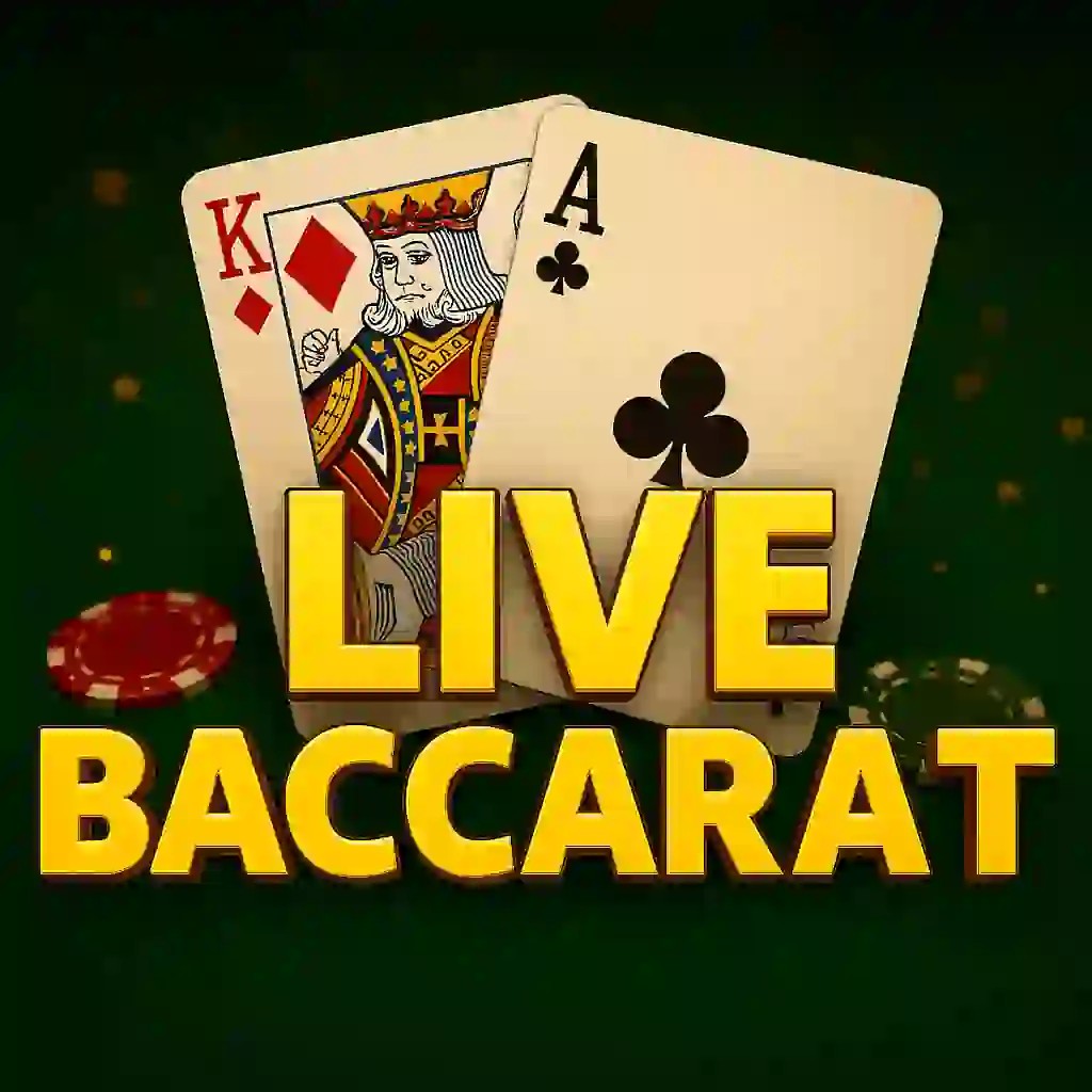 Live Baccarat slot logo by Pragmatic Live at Great Slots CasinoLive Baccarat